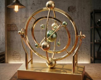 Celestial Orbit Kinetic Sculpture, Solar System Sculpture, Rotating Kinetic Art,Modern Desktop Decor,Space Model,Decorative Planet Sculpture
