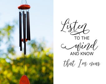 Ascolta i carillon a vento, carillon a vento per esterni, carillon a vento da appendere al giardino, carillon a vento commemorativi personalizzati, regalo di inaugurazione della casa