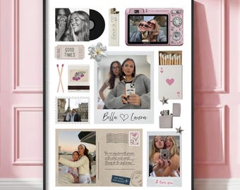 Bester Freund Streichholzbuch Vorlage | Benutzerdefinierte Bestie Geschenk | Druckbare Kunst