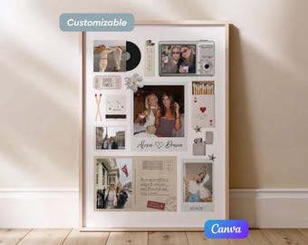 Personalized Best Friend Photo Collage Template (Canva)