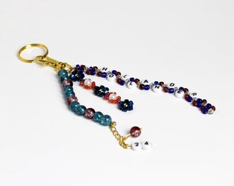 Heated Rivalry Inspired Beaded Keychain Bag Charms | Glass Beads | Seed Beads | Spacer Beads | Bicone Beads