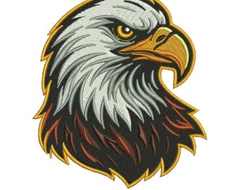 Majestic Eagle Head Embroidery Design | Machine Embroidery File (Instant Download)