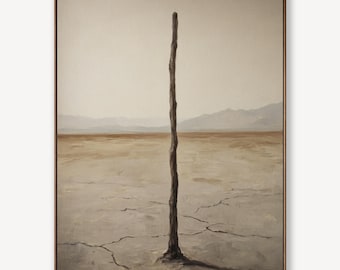 Moses Staff Art, Wilderness Landscape, Canvas Wall Art, Bible Study Decor, Old Testament