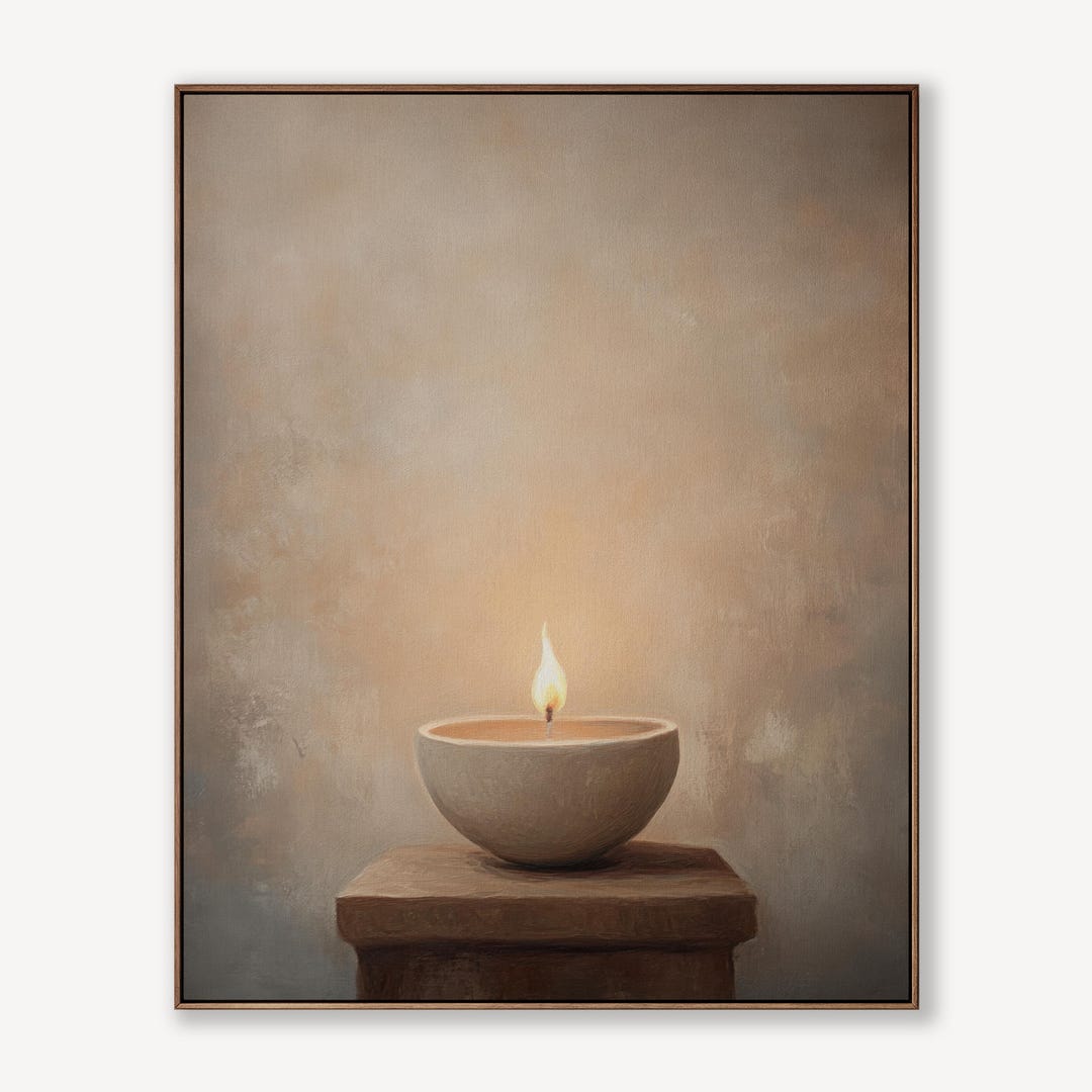 Let Your Light Shine, Oil Lamp Art, Canvas Wall Print, Sermon on the ...