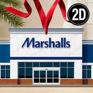 Department Store Ornament 2D Acrylic Magnet Coaster Keychain 021