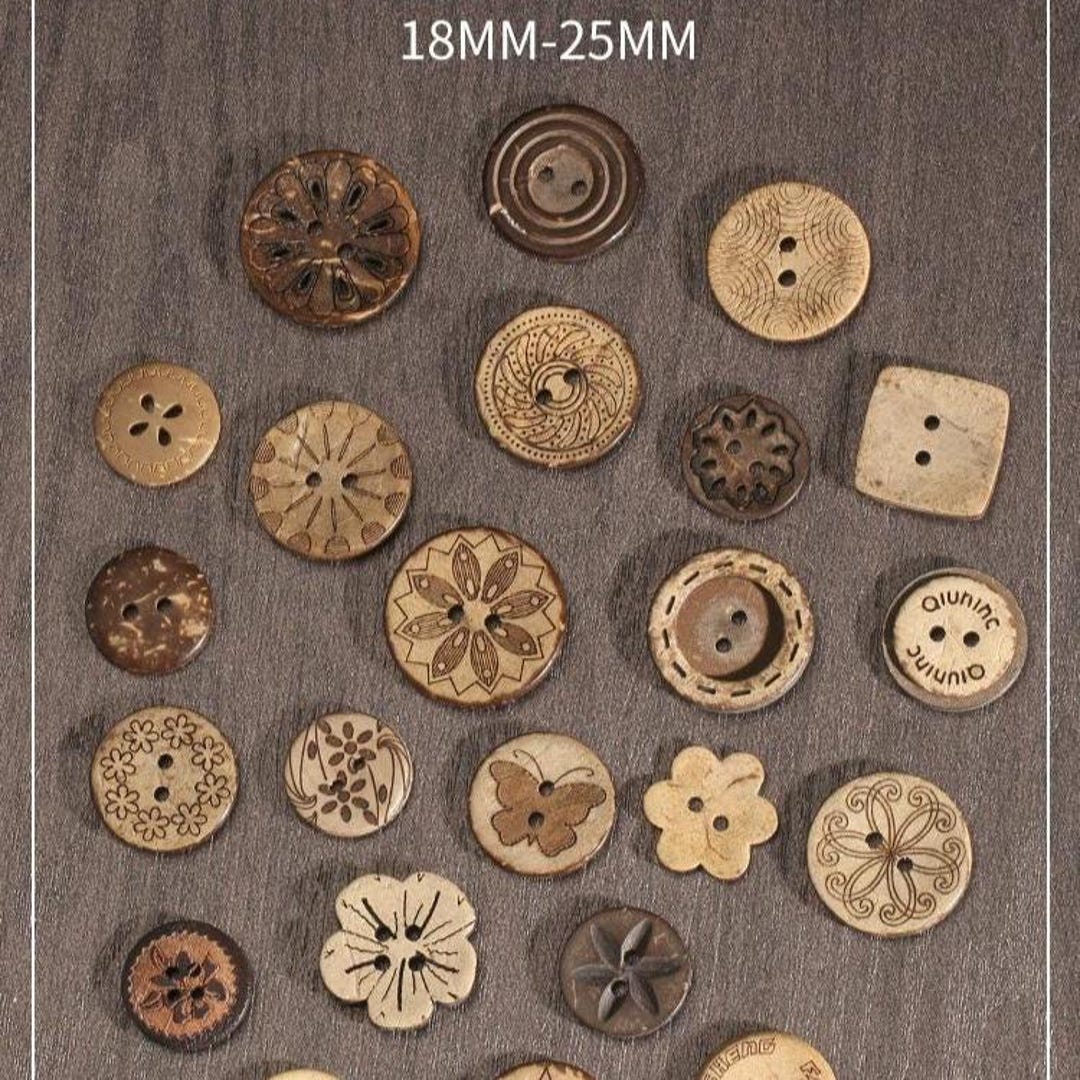 Random Vintage Coconut Shell Wooden Button Shirt, Sweater & Baby ...
