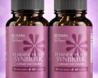 BIOMA Women's Synbiotic Capsules – Probiotics & Prebiotics, 60-Day Supply