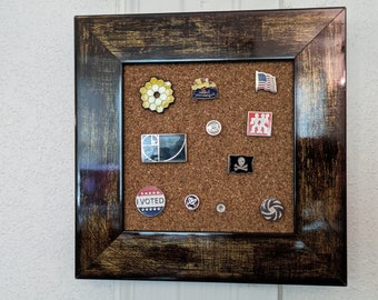 Fancy-ass pin display / corkboard frame