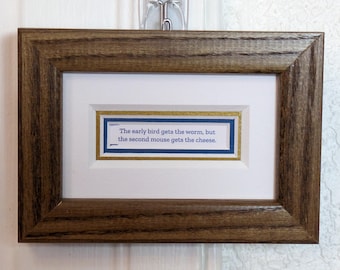 Fancy-ass Brown Wooden Fortune cookie fortune frame!