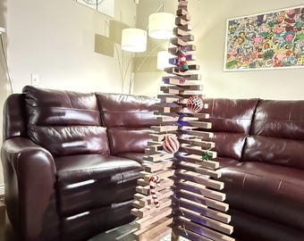 Handmade Walnut Spiral Christmas Tree: Minimalist Holiday Decor
