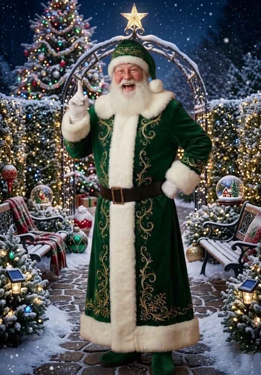 Green Santa Original Colour Santa Claus Outfit Father Christmas/Santa Claus Was Either Depicted In Green Green Santa Original Colour Santa Claus Outfit Father Christmas/Santa Claus Was Either Depicted In Green