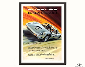 Vintage Iconic sports car Poster – Racing Car Art Print Retro Motorsport Illustration