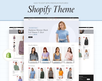 Luxury Clothing Shopify Theme | Streetwear & Boutique Shopify Website Template | Feminine, Minimal Design | Store Setup Included