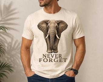 Elephant Portrait Tee, Wildlife Graphic, Nature Inspired Unisex Shirt