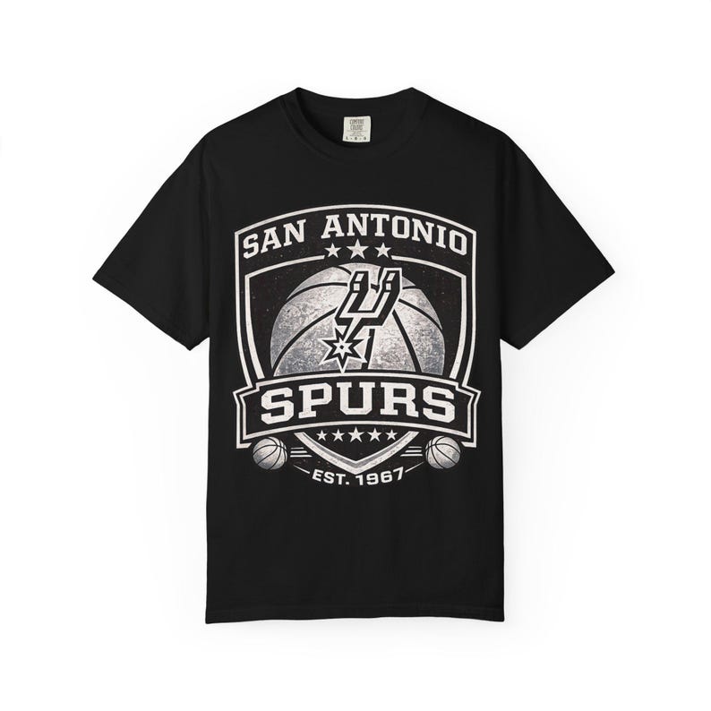San Antonio Spurs Logo T-Shirt | Basketball Team Shirt, Vintage Emblem image 14