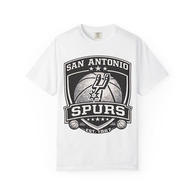 San Antonio Spurs Logo T-Shirt | Basketball Team Shirt, Vintage Emblem image 5