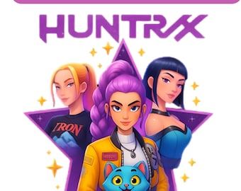 Kpop Demon Hunters PNG Bundle, Huntrix Clipart (Digital Download)