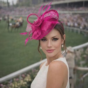 Fuschia Derby Hat - Etsy display picture 3