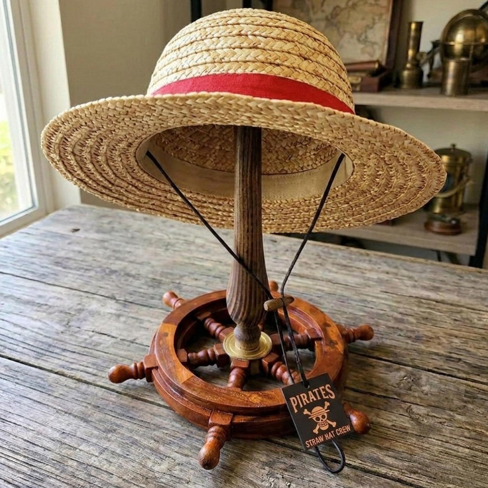 Straw Hat Drawstring Large Straw Hat for Adults - for Cosplay or Everyday Wear - With ...