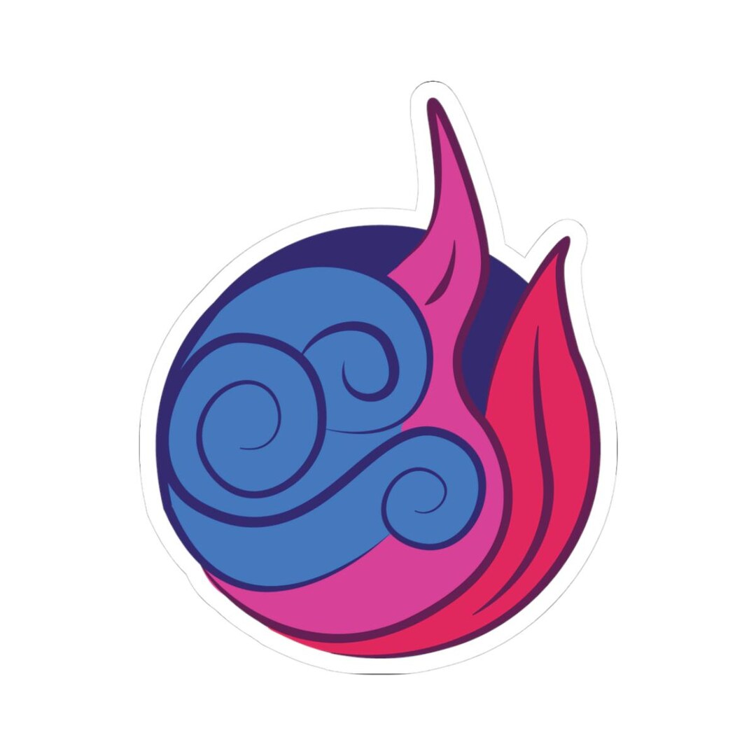 Axt Sticker Fire and Water Avatar Symbol Sticker - Etsy