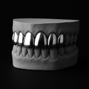 custom 6 piece sterling silver grillz free mould kit included