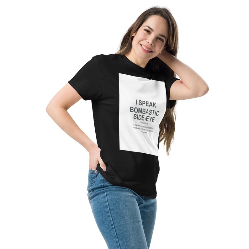 Bombastic Side Eye T-Shirt | Suck Teeth Companion Tee | African Caribbean Funny Gift, Unbothered Meme Apparel image 2