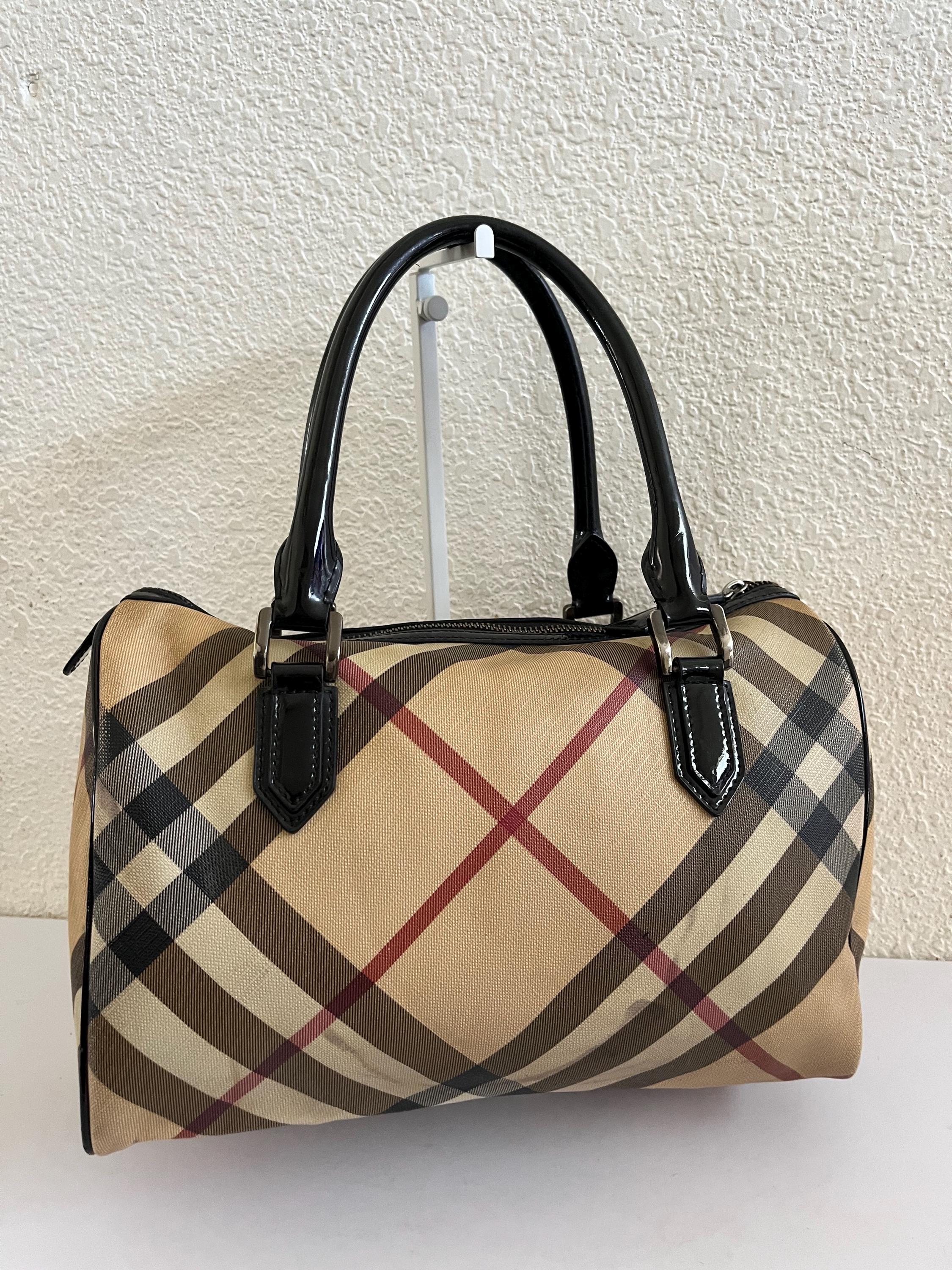 Burberry Vintage Nova Check Boston Bag - Etsy
