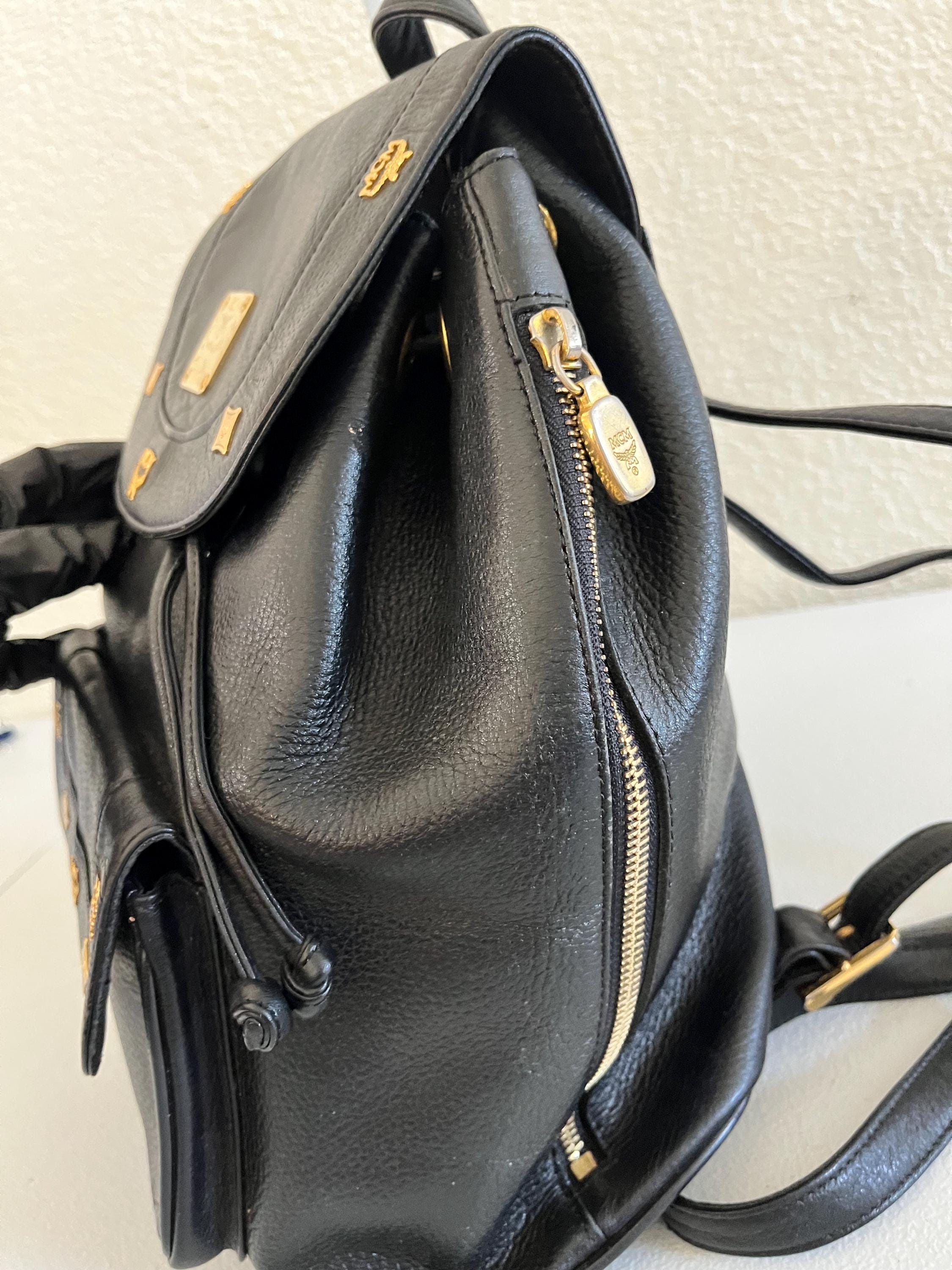 MCM Vintage Leather Backpack - Etsy Canada display picture 3