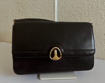 Gucci vintage two-way leather clutch purse