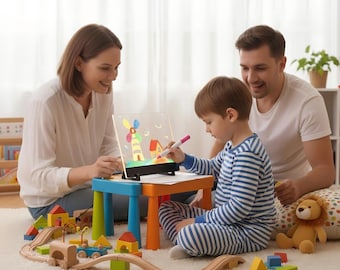 LED Acryl Zeichenbrett, wiederverwendbare Nachricht Nachtlicht, kreatives Spielzeug für Kinder, 4 Beleuchtungsmodi
