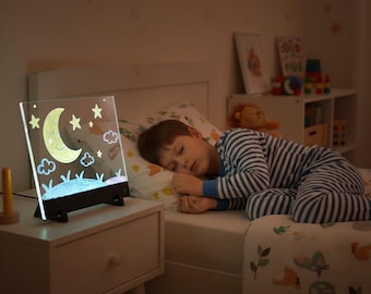 Kinder Zeichenbrett, Schreibblock, Nachtlicht, LED Message Board