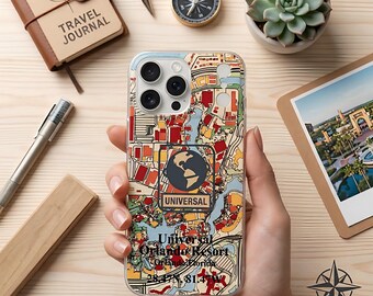 Karte von Orlando für iPhone, Retro Reiseliebhaber