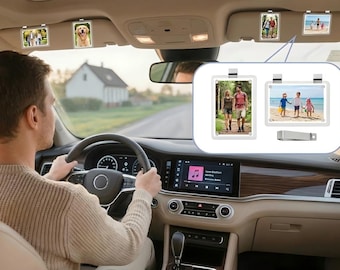 Acryl Auto Visier Foto Clip | Magnetischer Fotorahmen | Instax & Polaroid | Paare Geschenk