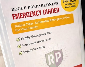 Emergency Preparedness Binder | Family Plan, Document Tracker (Digital Download)