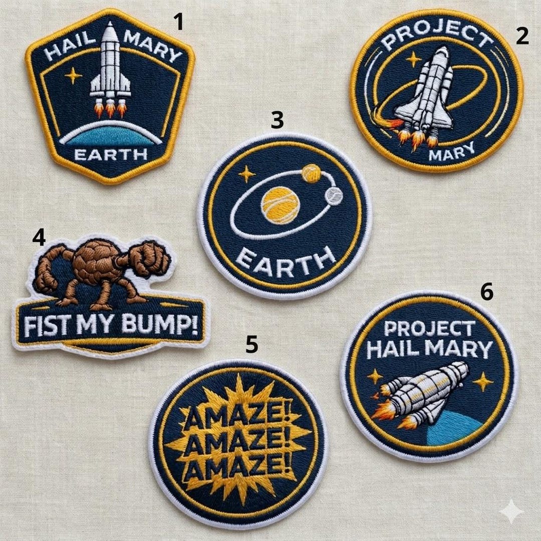 Project Hail Mary Mission Patch - Ryland Grace Cosplay Iron-on Badge