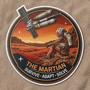 Project Hail Mary Inspired Vinyl Decal: Rocky Mars Rover Sticker (Water Resistant)