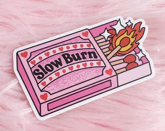 Pegatina de cerillas de combustión lenta, romance literario, amante de los libros eróticos, regalo de Booktok