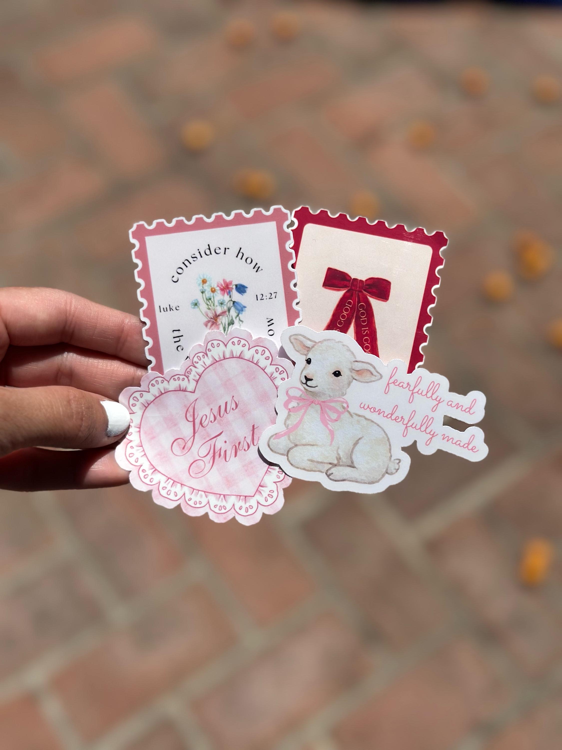 Jesus First Sticker Pack | Christian Girl Stickers | Waterbottle ...