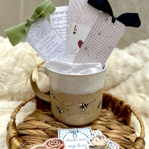 Bookish Gift Set | Cozy Reader Mug, Bookmarks, Stickers (Ready to Gift) image 3