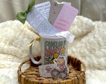 Cozy Reader Gift Set | Book Lover Mug, Bookmarks, Stickers