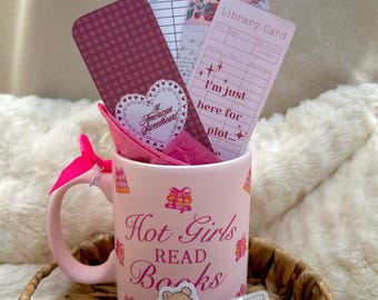 Book Lover Gift Set | Cozy Mug, Bookmarks, Stickers | Reader Bundle