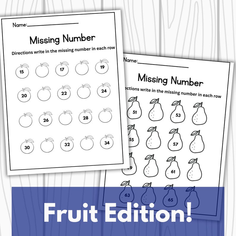 Missing Numbers 1–150 Worksheet | Number Order Practice | Kindergarten ...