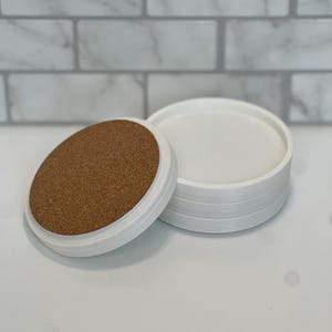 Modern Stacking Coaster Set of 4 | Minimalist Desk & Table Decor