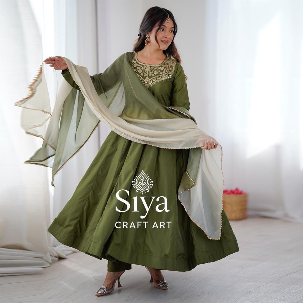 Mehndi Green Dress - Etsy
