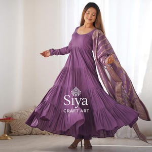 fitted lace wedding dress Buy Purple Banarasi Kaftan Dress By Jayanti Reddy – Deval The Multi  Designer Store main image 1