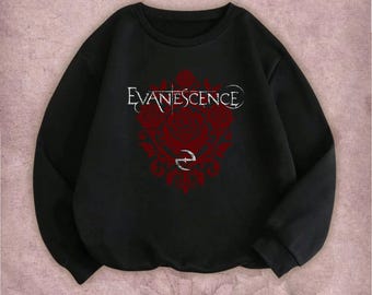Evanescence Vintage Band T-shirt Sweatshirt Hoodie – Amy Lee Shirt, Rock Concert Merch, Gift for Fans