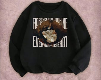 Florence And The Machine T-Shirt Sweatshirt Hoodie – Everybody Scream Graphic Tee, Indie Rock Band T-Shirt, Vintage Aesthetic Music Tee