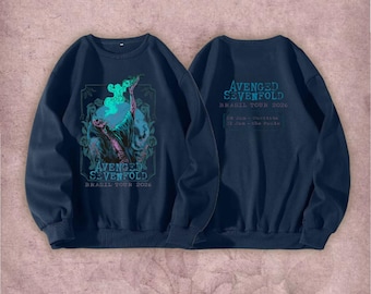 Avenged Sevenfold Double Sided T-Shirt Sweatshirt Hoodie | A7X Graphic Tee | Unisex Metal Rock Band Merch | Music Fan Gift