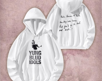 YUNGBLUD Double Sided Graphic T-Shirt Sweatshirt Hoodie – Front & Back Print, Alternative Rock Band Tee, Unisex Fan Shirt