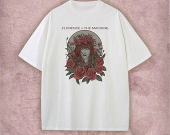 Florence Welch Art T-Shirt Sweatshirt Hoodie • Florence and The Machine Graphic Tee • Vintage Illustration Band Shirt